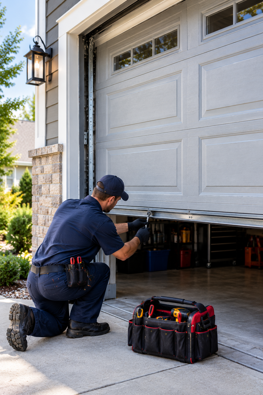 Garage door repair or replacement service